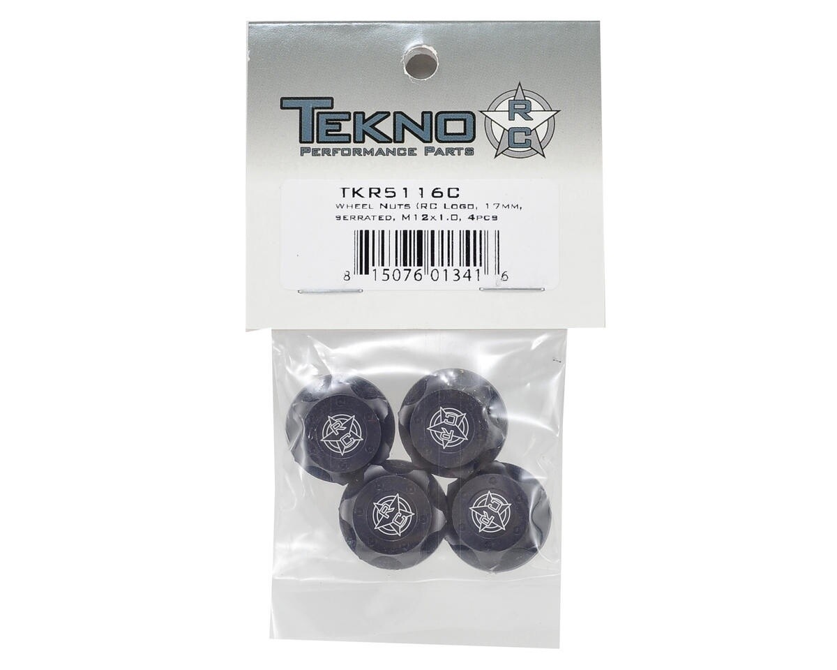 TKR5116C   RC Aluminum 17mm Serrated Fine Thread Wheel Nut (Gun Metal) (4)