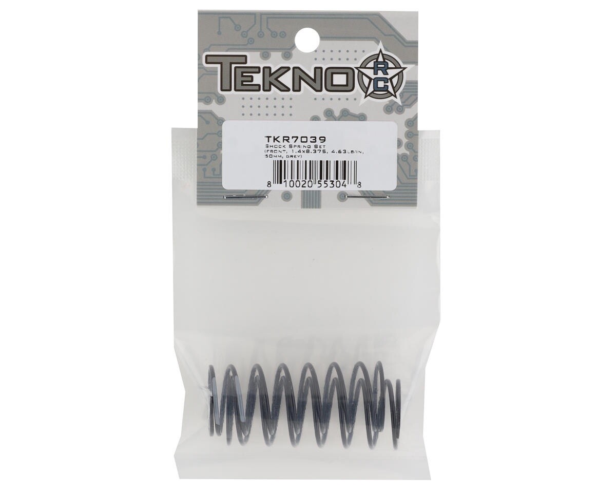 TKR7039  Tekno RC 50mm Front Shock Spring Set (1.4x8.375mm) (Grey - 4.63lb/in)