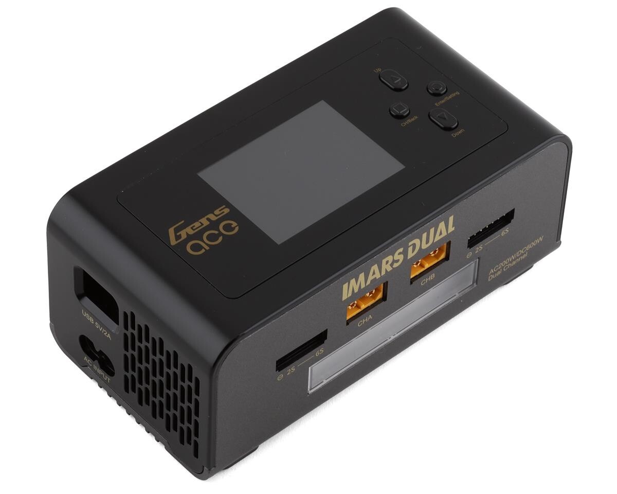 GEA200WDUAL-UB  Gens Ace IMars Dual Port AC/DC Charger (6S/15A/100W x 2) (Black)
