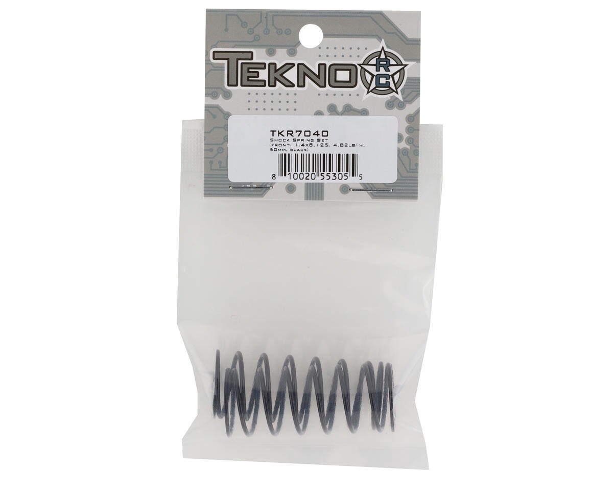 TKR7040 Tekno  RC 50mm Front Shock Spring Set (1.4x8.125mm) (Black - 4.82lb/in)