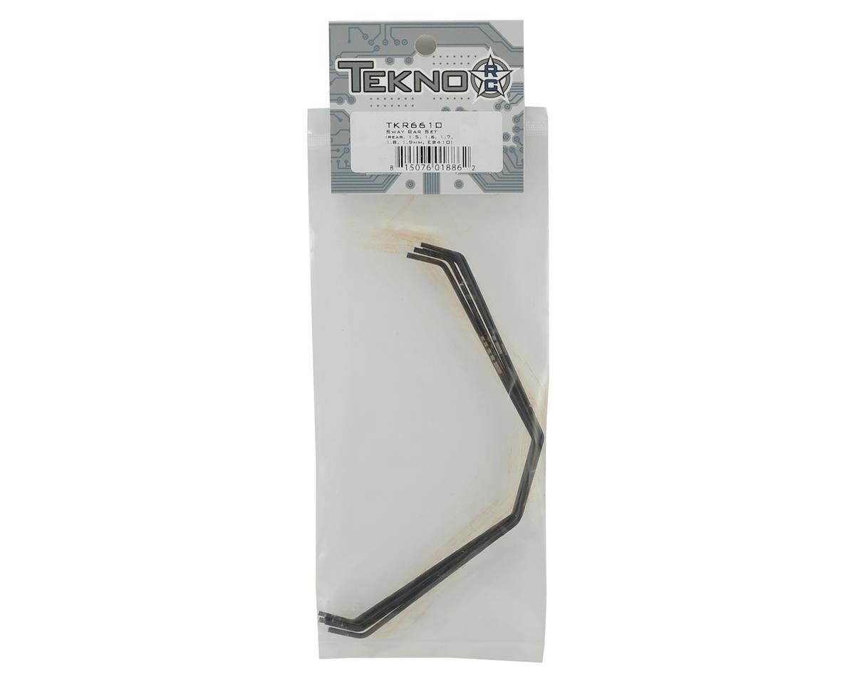 TKR6610  Tekno RC EB410/ET410 Rear Sway Bar Set (1.5, 1.6, 1.7, 1.8, 1.9mm)