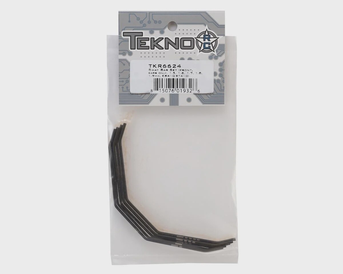 TKR6624  Tekno RC EB410/ET410 Front Sway Bar Set (1.5, 1.6, 1.7, 1.8, 1.9mm)