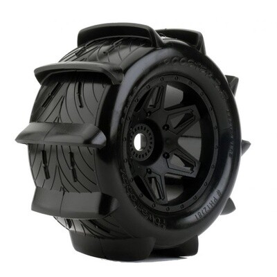 PHBPHT2381   1/8 Rooster 3.8&quot; Belted Paddle Sand Snow Tires 17mm