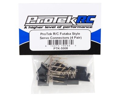 PTK-5008  ProTek RC Futaba Style Servo Connectors (4 Pair)