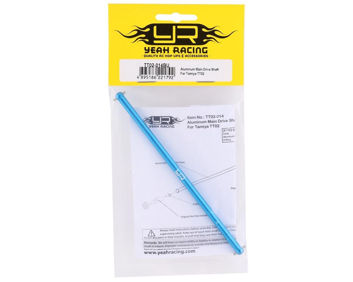 YEA-TT02-014BU  Yeah Racing Tamiya TT-02 Aluminum Center Drive Shaft (Blue)