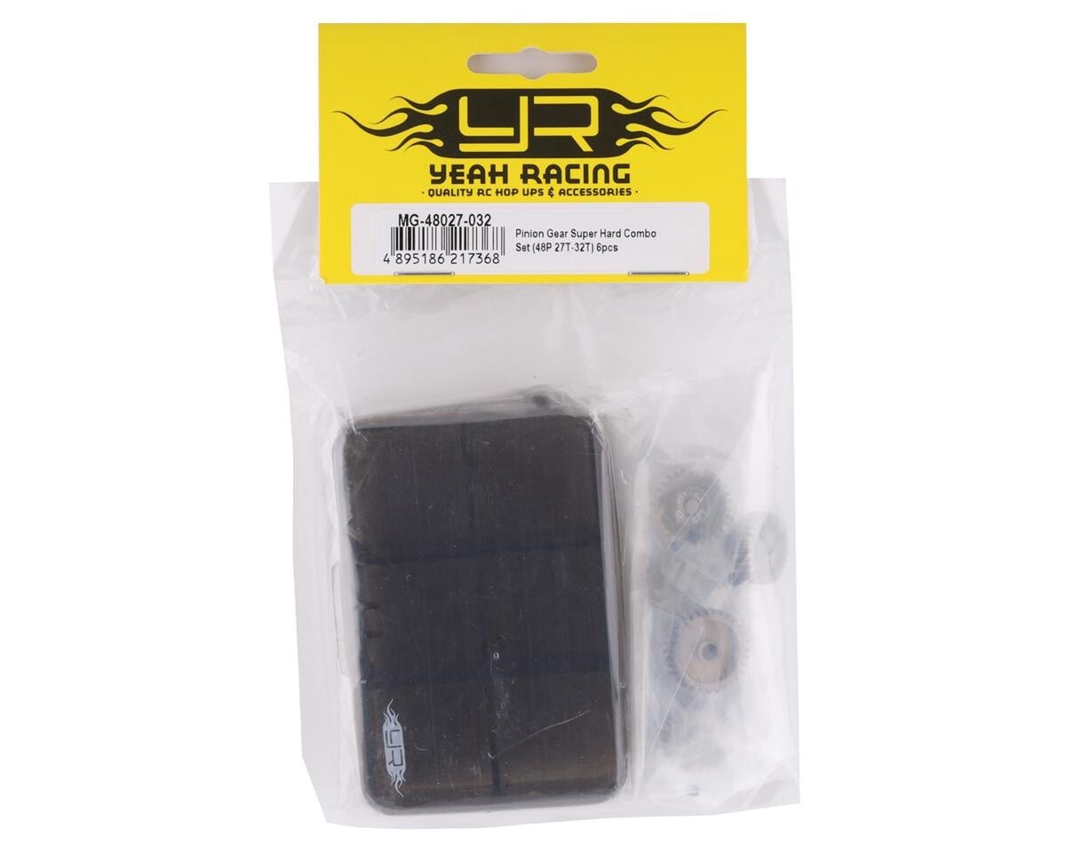 YEA-MG-48027-032    Yeah Racing Hard Coated 48P Aluminum Pinion Gear Set (27, 28, 29, 30, 31, 32T)