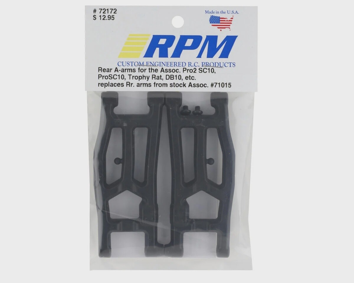 RPM72172  RPM SC10 Pro2/Trophy Rat Rear A-Arms (Black) (2)