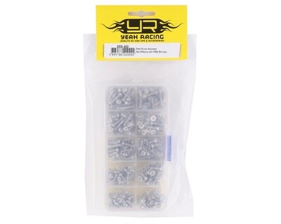 YEA-SSS-400  Yeah Racing 3mm Stainless Steel Screw Set w/Case (400) (Flat Head/Button Head)