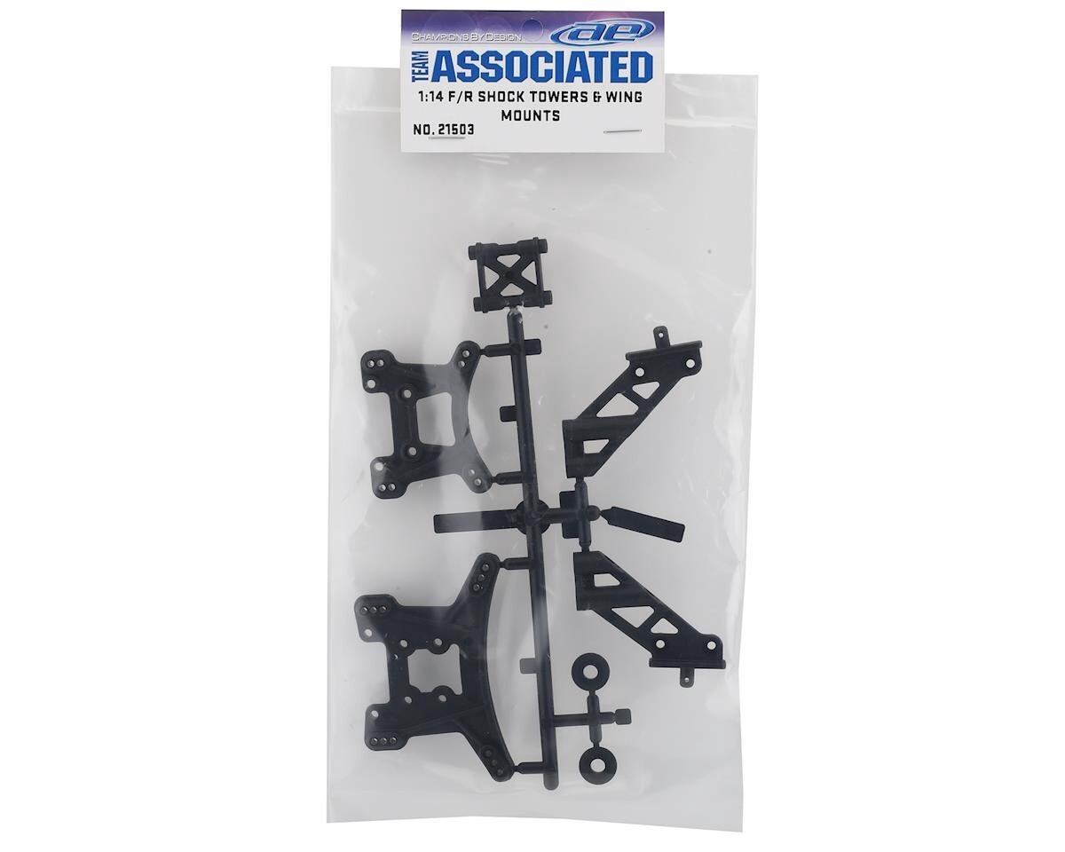 ASC21503  Team Associated Reflex 14B/14T Front &amp; Rear Shock Tower Set w/Wing Mounts