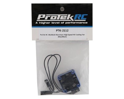 PTK-2112   ProTek RC 30x30x10mm Aluminum High Speed HV Cooling Fan (Blue/Black)