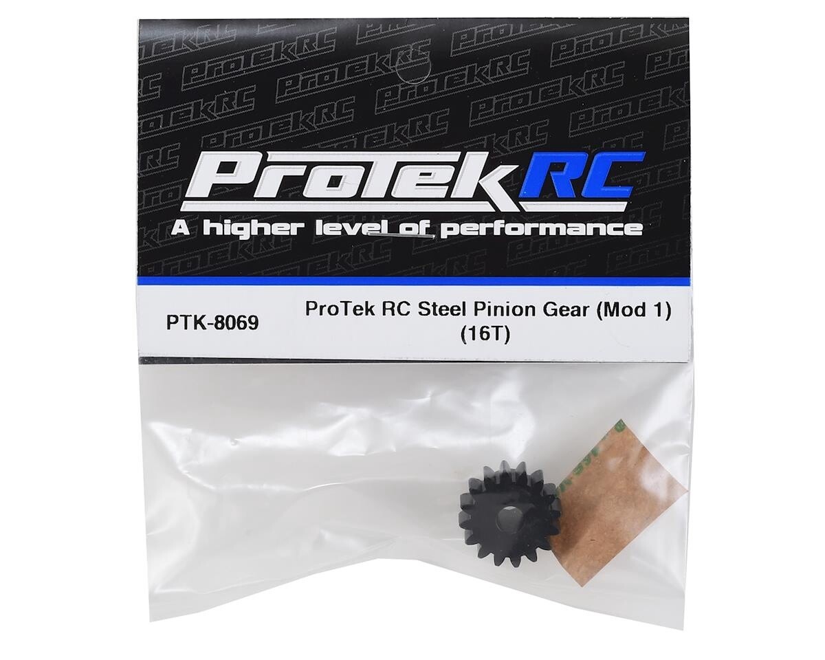 PTK-8069  ProTek RC Steel Mod 1 Pinion Gear (5mm Bore) (16T)