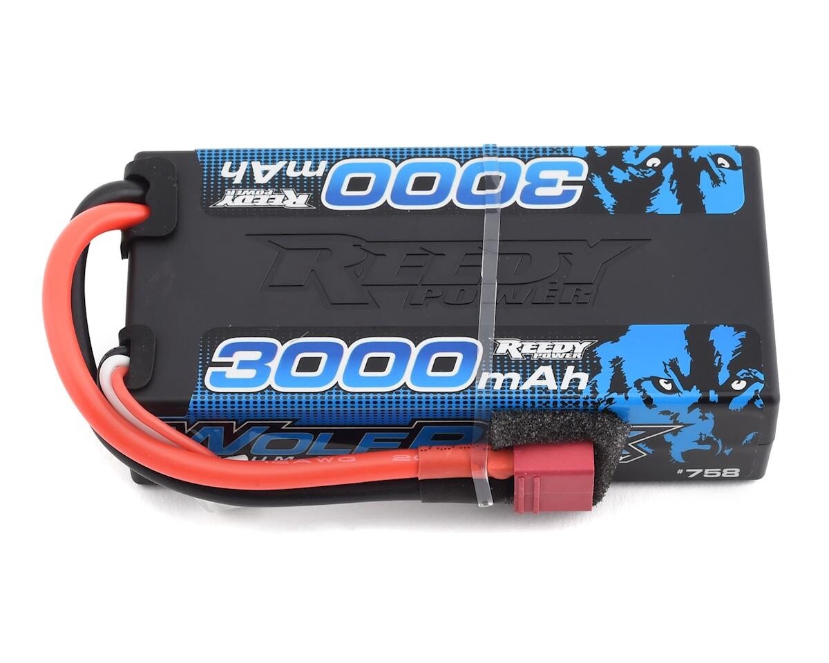ASC758  Reedy WolfPack 2S Hard Case Shorty 30C LiPo Battery (7.4V/3000mAh)