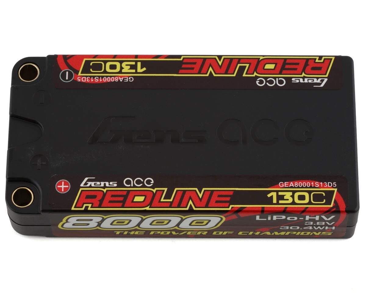 GEA80001S13D5    Gens Ace Redline 1S LiHV LiPo LCG Battery 130C (3.8V/8000mAh)