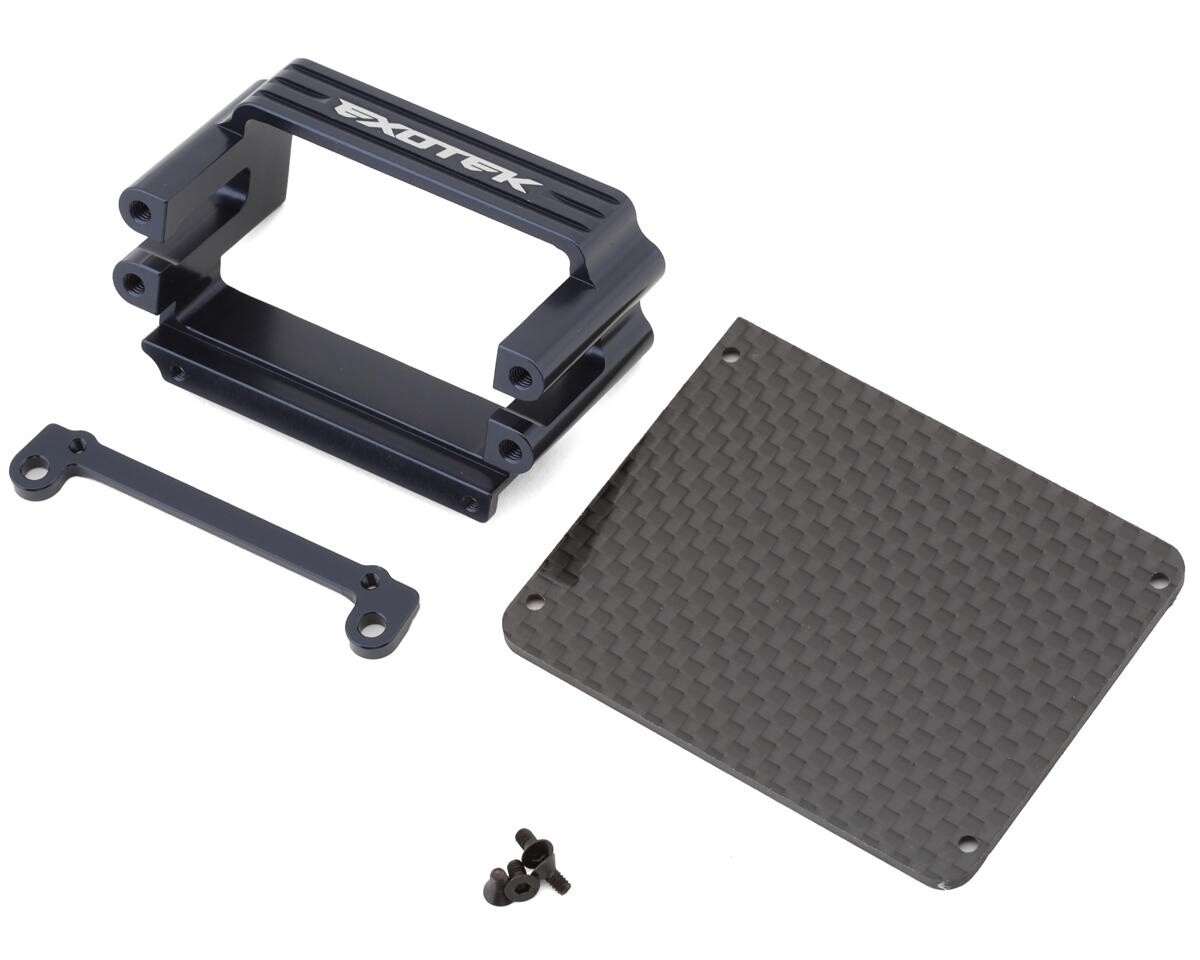 Exotek Tekno EB48 2.1 Aluminum Servo Mount &amp; Carbon Fiber Tray Set