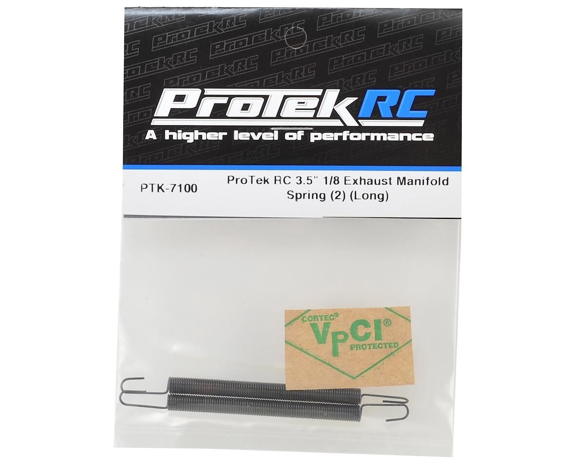 PTK-7100  ProTek RC 3.5&quot; 1/8 Exhaust Manifold Spring (2) (Long)