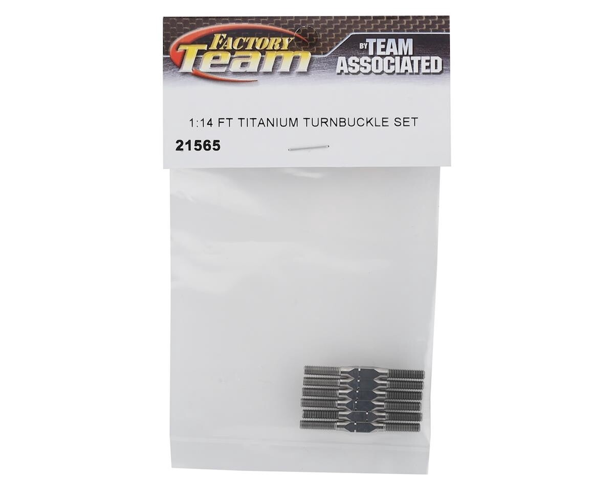 ASC21565  Team Associated Factory Team Reflex 14B/14T Titanium Turnbuckle Set (6)