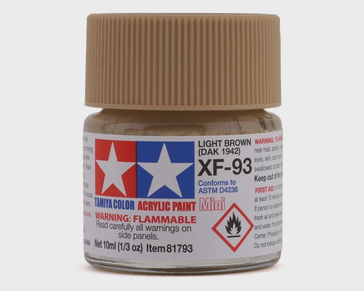 TAM81793   Tamiya XF-93 Light Brown DAK 1942 Acrylic Mini Paint (10ml)