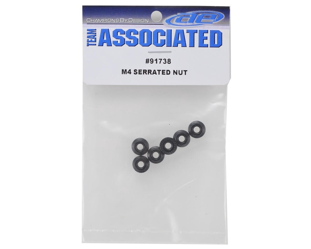 ASC91738  Team Associated M4 Serrated Nuts