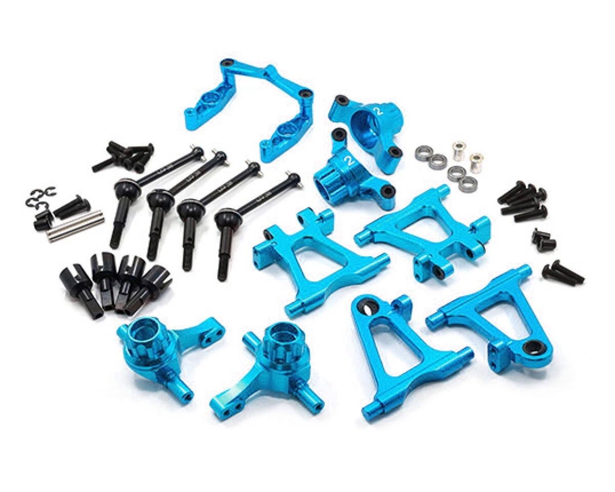 YEA-TT02-S01BU   Yeah Racing Tamiya TT-02 Aluminum Essential Upgrade Set (Blue)