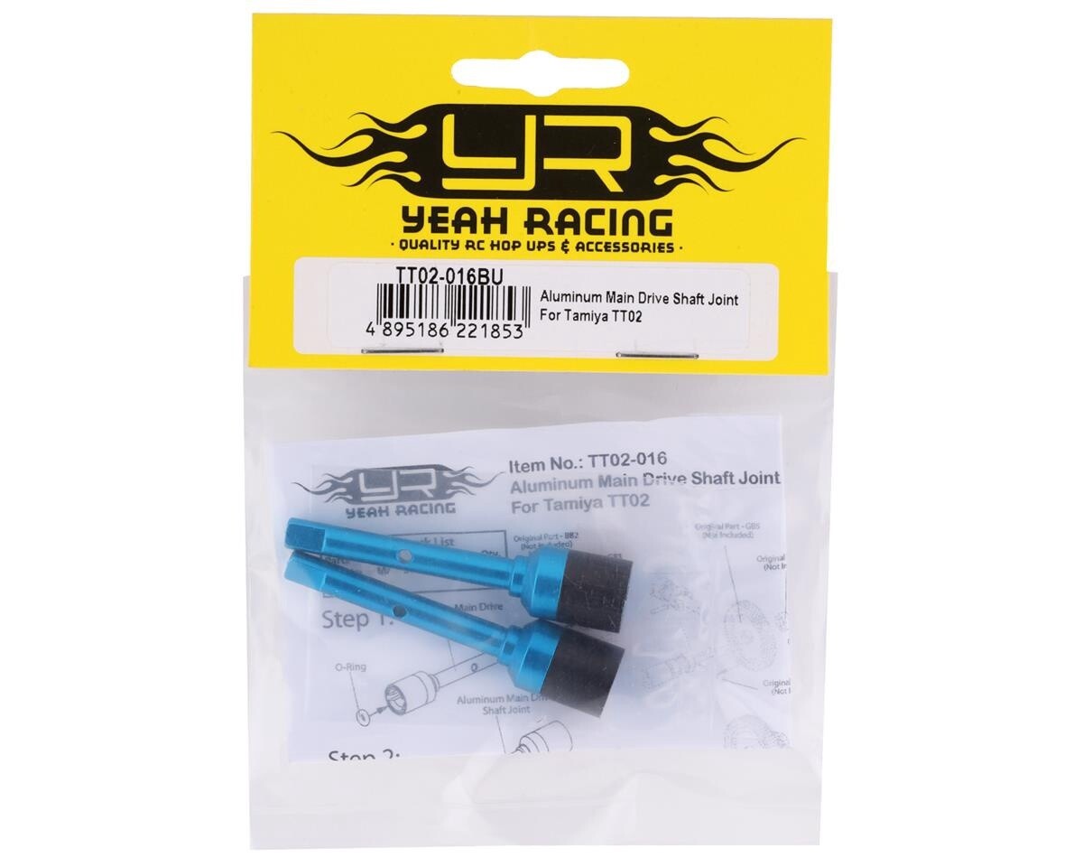 YEA-TT02-016BU  Yeah Racing Tamiya TT-02 Aluminum Center Drive Cups (Blue) (2)