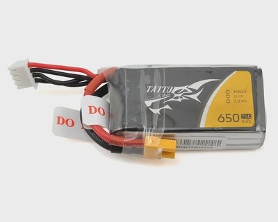 TAT-75C-650-3S1P-XT30  Tattu 3s LiPo Battery 75C (11.1V/650mAh) w/XT-30 Connector