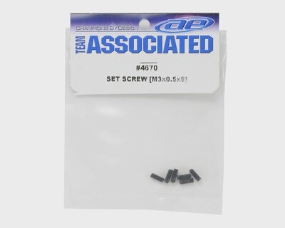 ASC4670   Team Associated 3x0.5x8mm Set Screw (6)