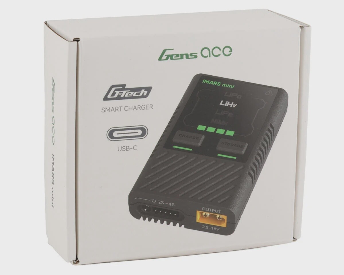 GEA60WC1   Gens Ace Imars Mini 2-4S USB-C DC Charger (5A/60W)