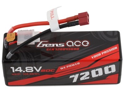 GEA72004S60D  Gens Ace 4S LiPo Battery 60C (14.8V/7200mAh)