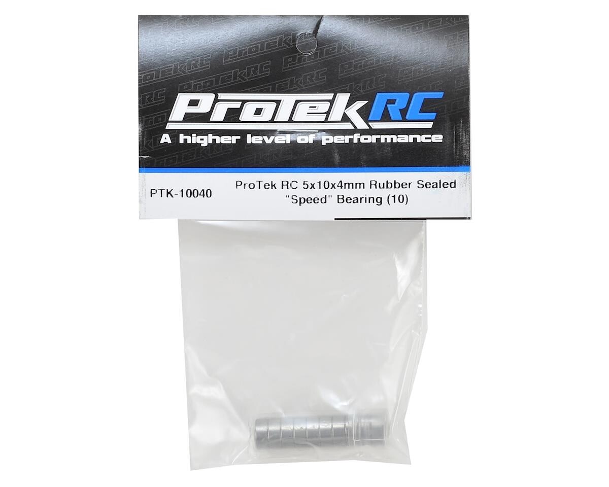 PTK-10040  ProTek RC 5x10x4mm Rubber Sealed &quot;Speed&quot; Bearing (10)