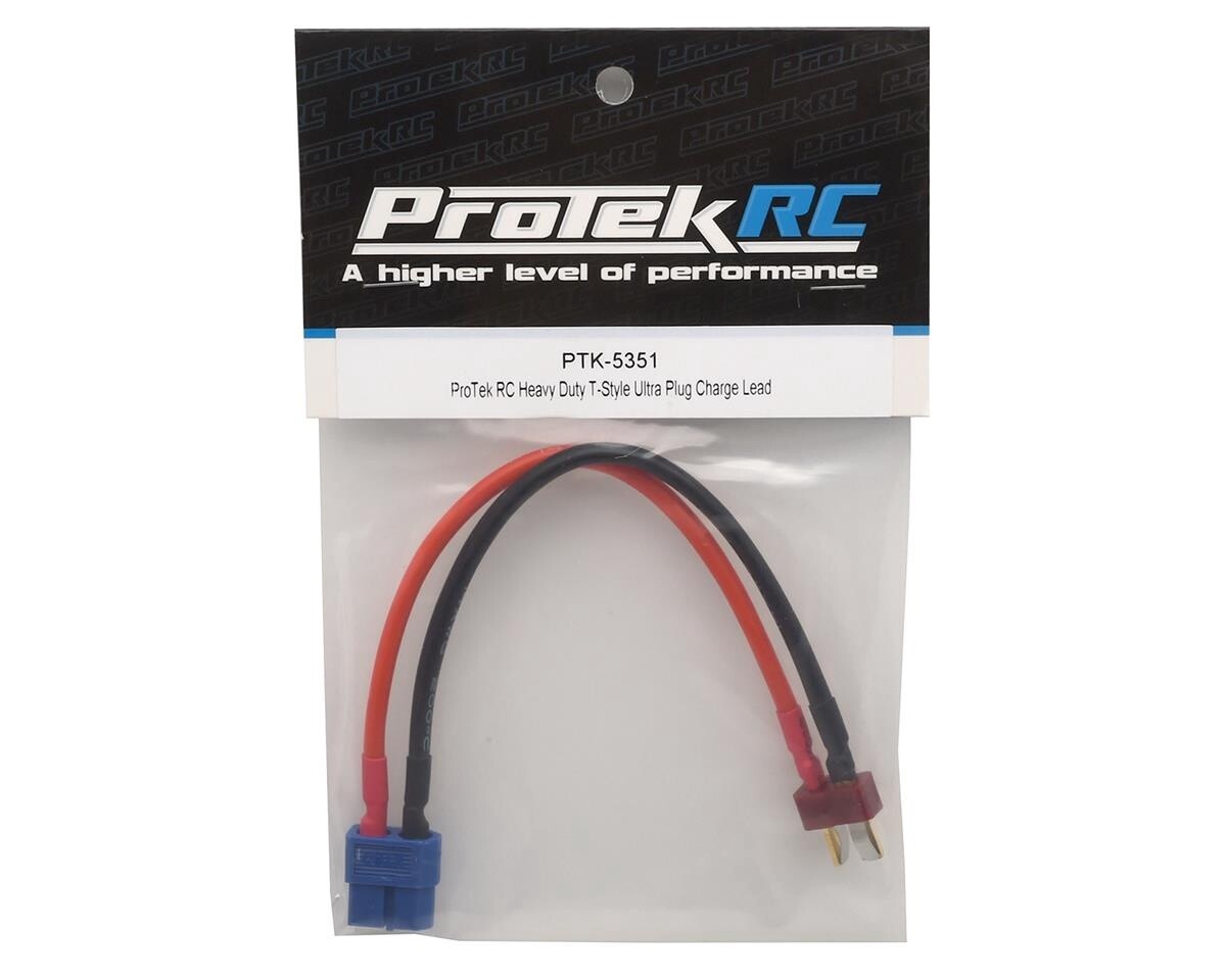 PTK-5351  ProTek RC Heavy Duty T-Style Ultra Plug Charge Lead Adapter (Male T-Style to Female XT60)