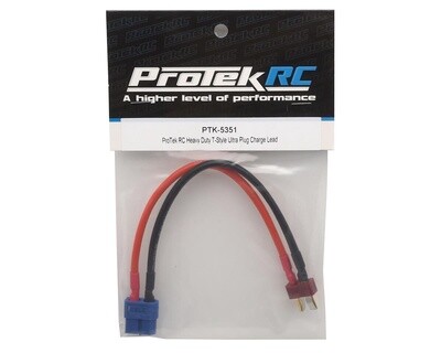 PTK-5351  ProTek RC Heavy Duty T-Style Ultra Plug Charge Lead Adapter (Male T-Style to Female XT60)
