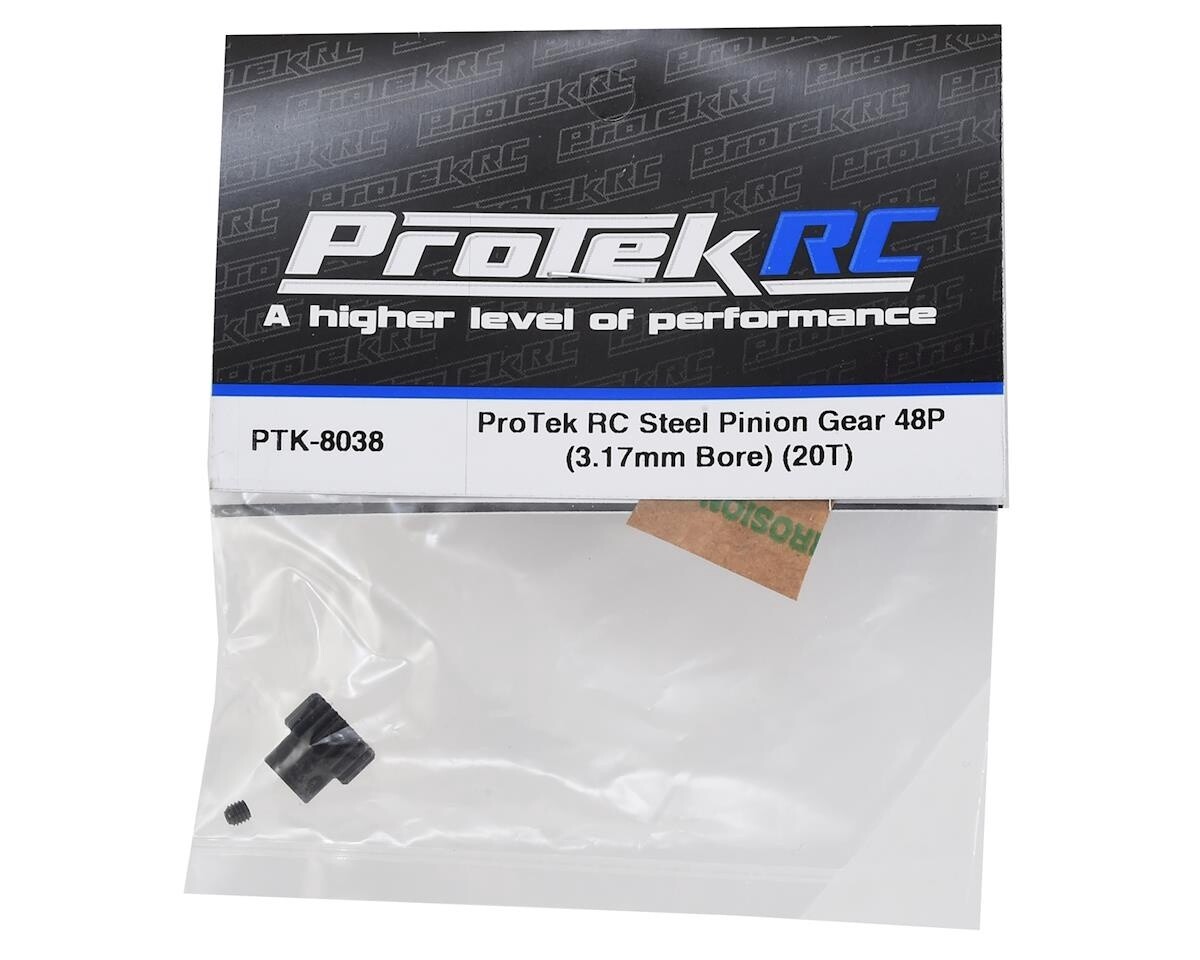 PTK-8038  ProTek RC Lightweight Steel 48P Pinion Gear (3.17mm Bore) (20T)