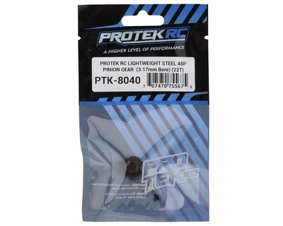 PTK-8040   ProTek RC Lightweight Steel 48P Pinion Gear (3.17mm Bore) (22T)