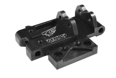 COR00180-829   Center Diff Plate, Chassis Brace Holder, Swiss Made 7075 T6, Black, Made in Italy