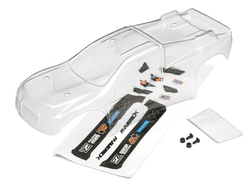 MVK28071  Clear Truggy Body w/ Decals, Ion XT