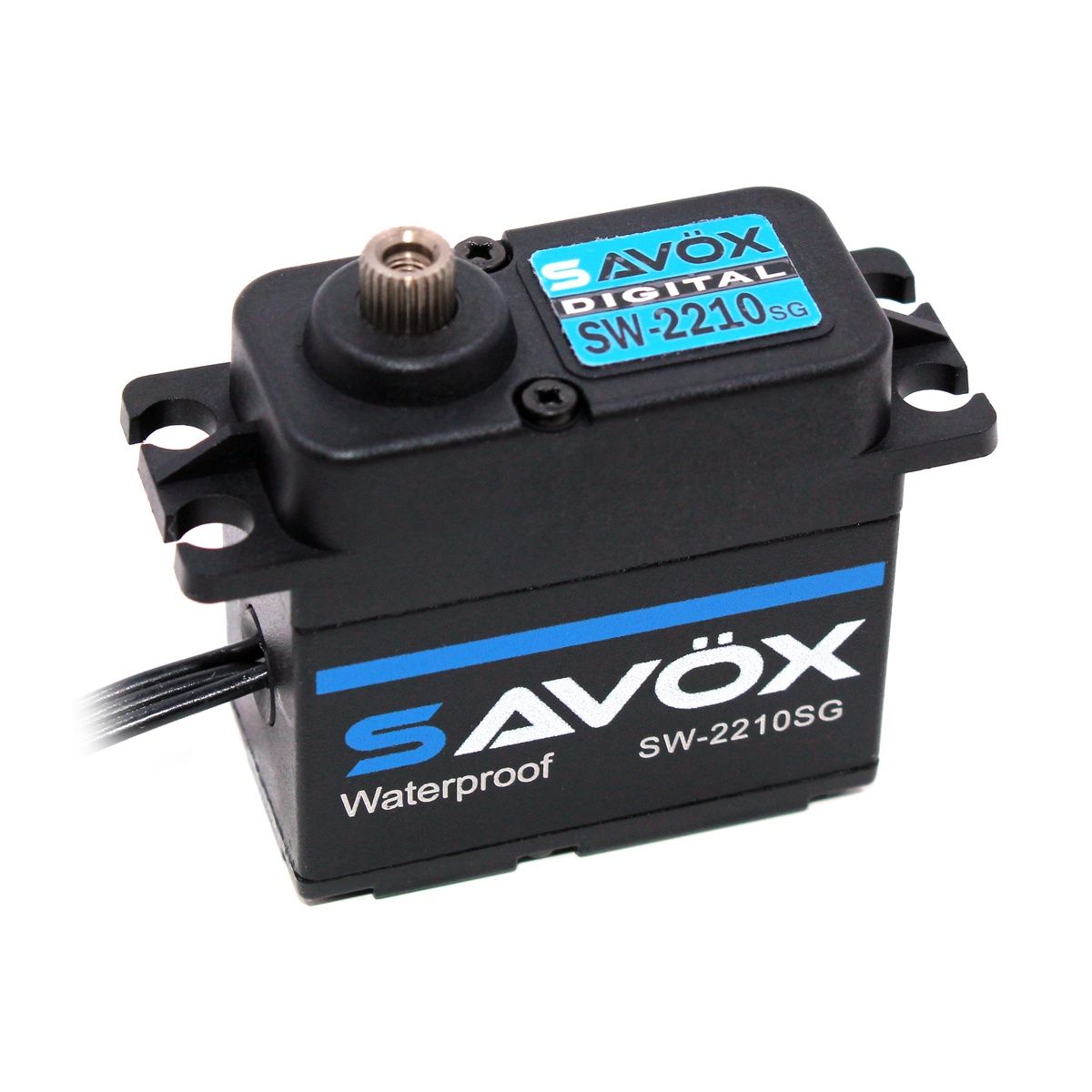 SAVSW2210SG-BE  Waterproof Premium, High Voltage, Brushless, Digital Servo 0.11 sec / 555oz @ 7.4V -Black Edition