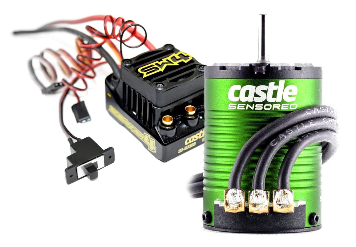 CSE010-0164-06   Castle Creations Sidewinder SW4 Waterproof 1/10 ESC/Motor Combo w/1410 (3800kV)