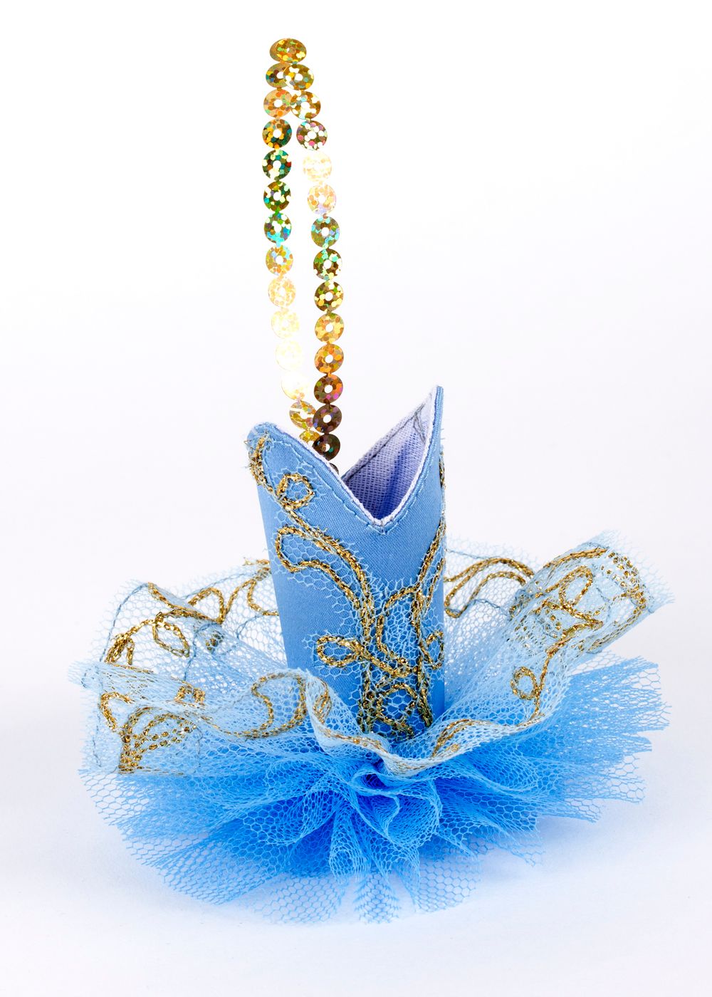 Mini Tutu Keychain , Color: Blue