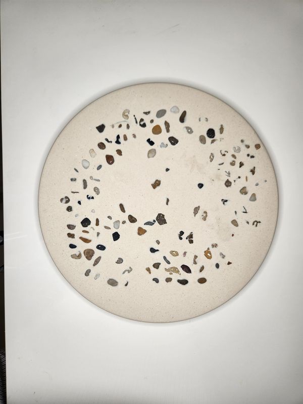 Aesthetic Round Composite Tray With Rocks