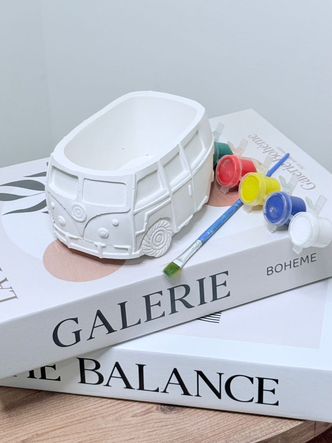 Plaster Bus Vase - Painting