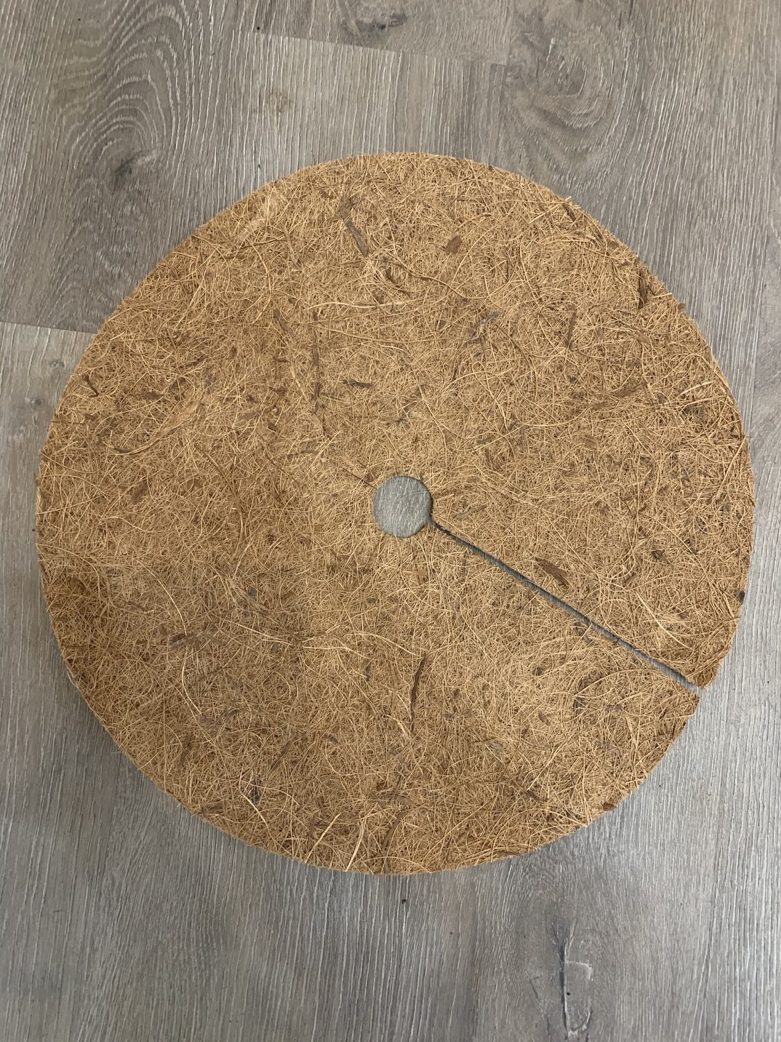 Natural coir (coconut fiber) mulch ring