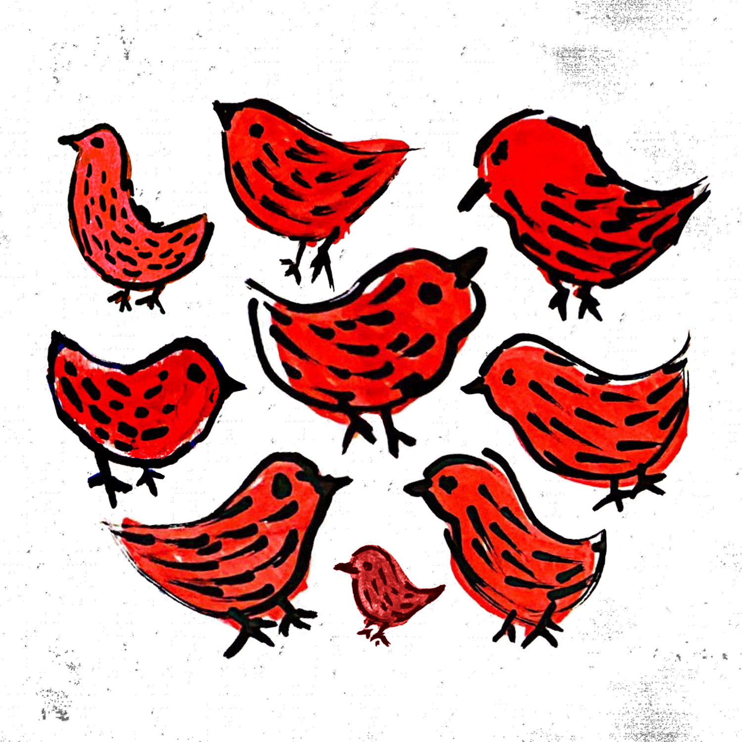 Pájaros rojos