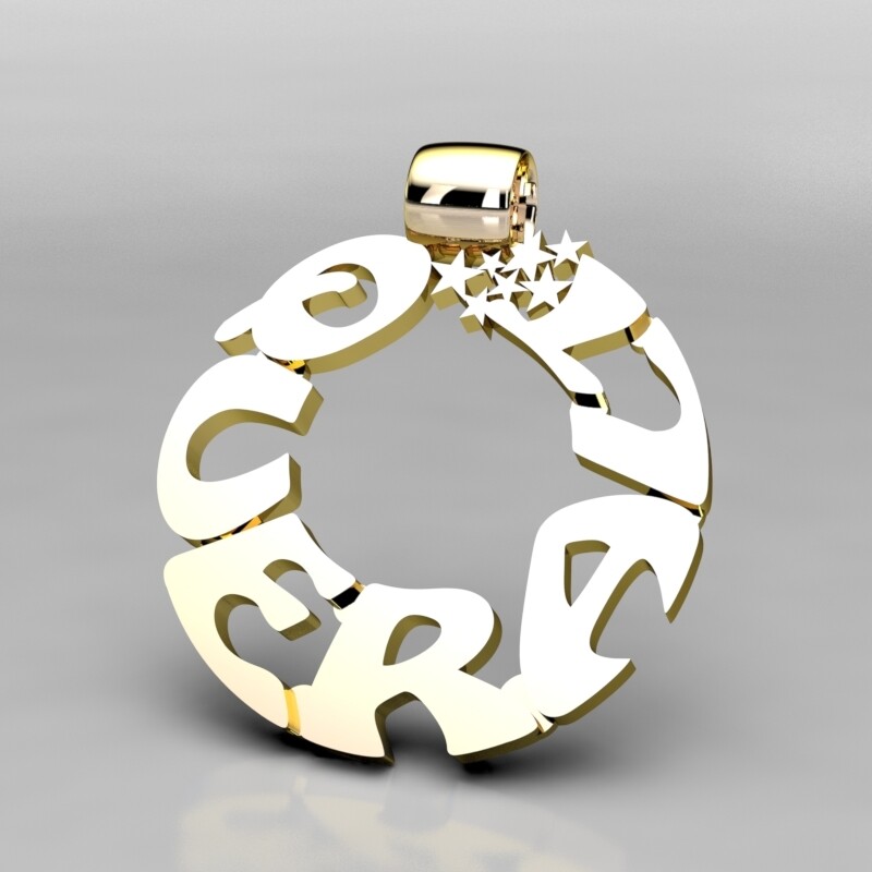 COLGANTE ORO AMARILLO CON NOMBRE PERSONALIZADO REDONDO