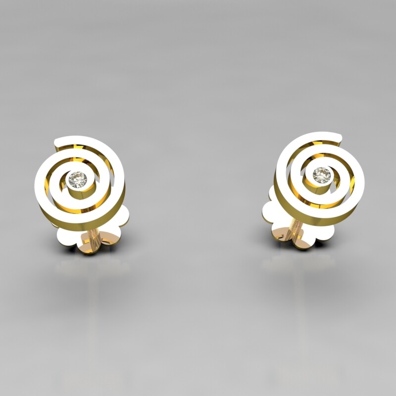 DORMILONA ORO EN FORMA DE ESPIRAL CON BRILLANTES