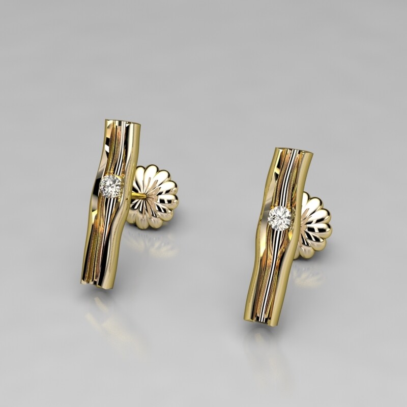 PENDIENTES ORO BRILLANTES,
