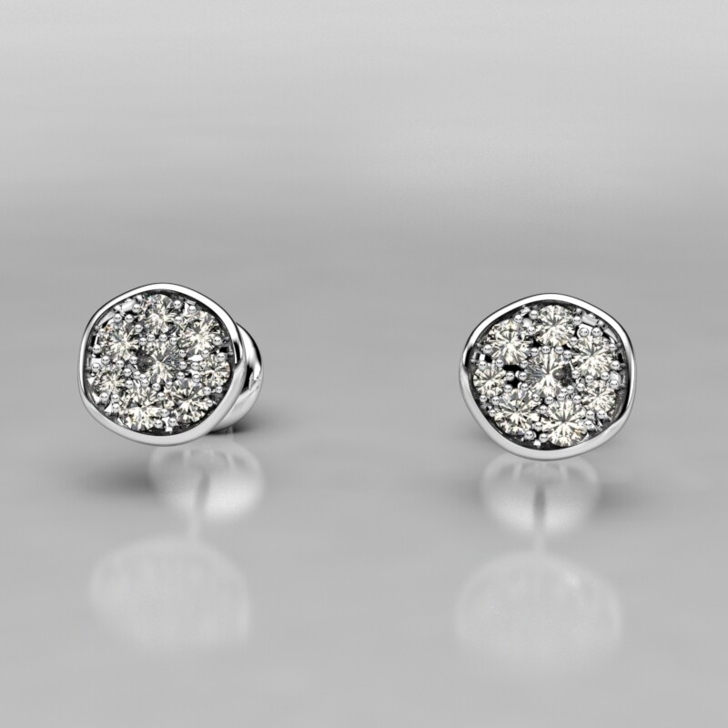 PENDIENTES EN ORO BLANCO