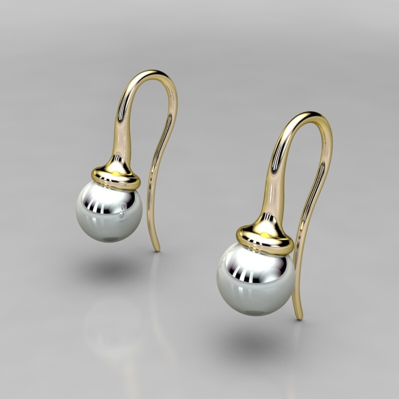 PENDIENTES ORO Y PERLA