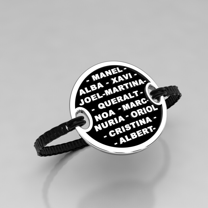 PULSERA PLATA CON NOMBRES PERSONALIZABLES