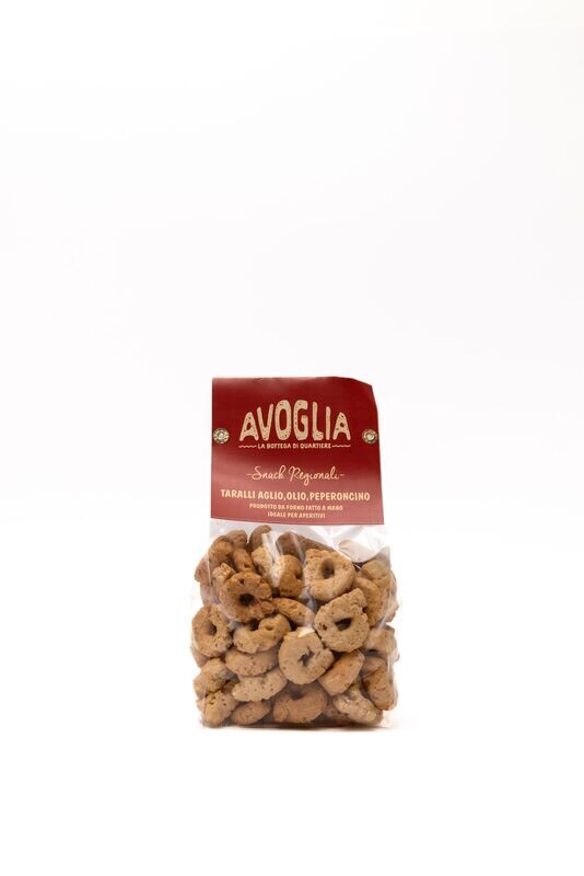 Taralli aglio, olio, peperoncino - AVOGLIA – 200GR -