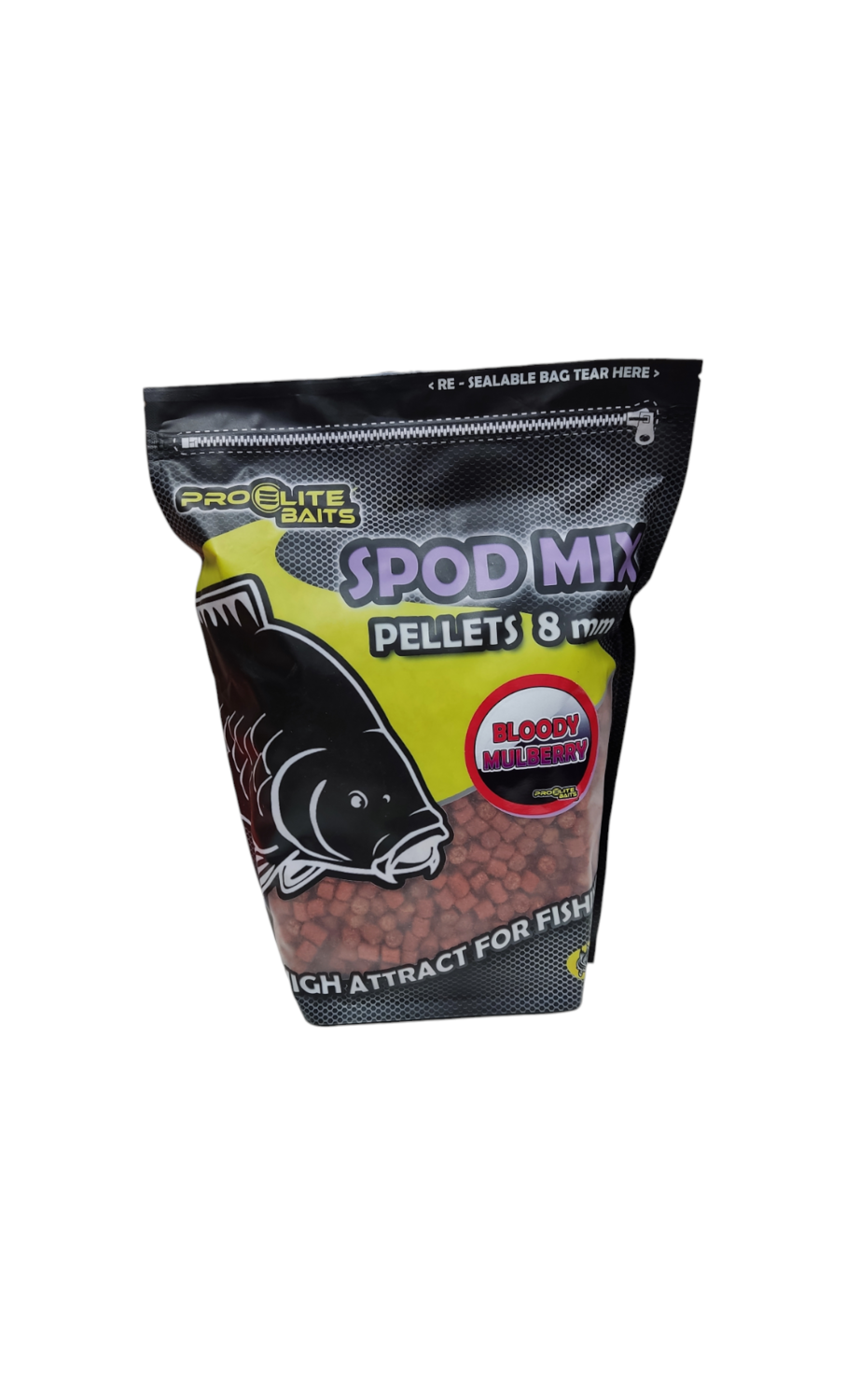 PRO ELITE BAITS SPOD MIX PELLETS BLOODY MULBERRY 8MM 1.8KG
